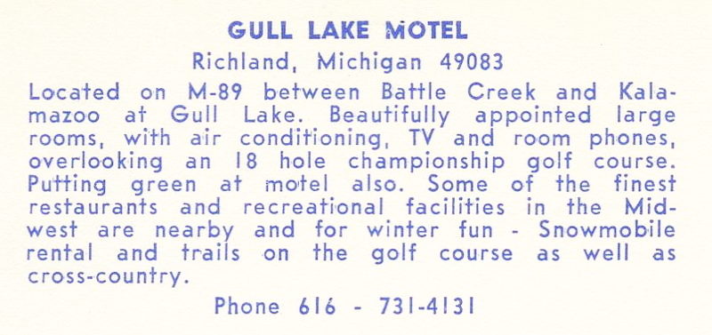 Gull Lake Inn (Gull Lake Motel) - Postcard (newer photo)